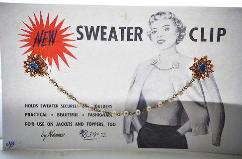 Vintage Glamour Inspired Sweater Guard Clips. - Jennifer Hayslip